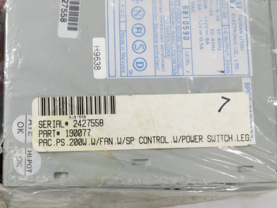 Packard Bell 190077 204 Watt AT Desktop Computer Power Supply  Liteon PA-4022-6b - Image 3 of 4