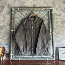 Rocawear Jacket Mens 2XL Grey Trucker Denim Hip Hop Streetwear Jay Z Y2K  VTG