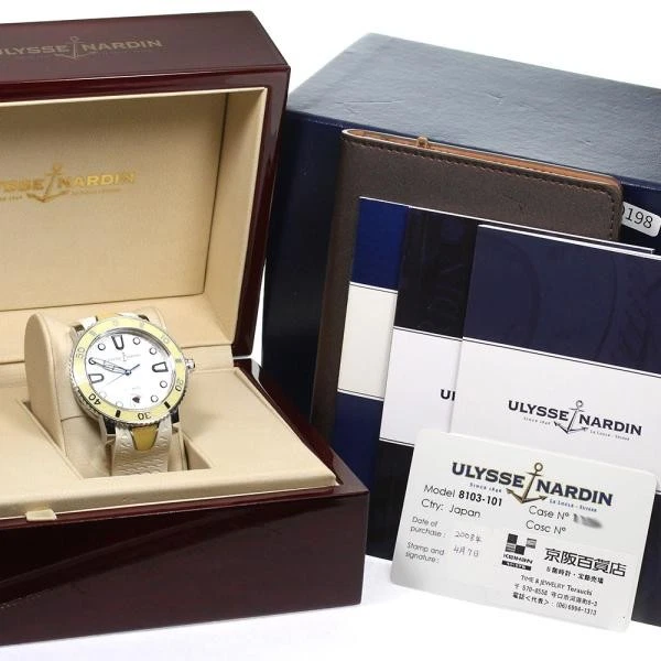Ulysse Nardin — Ulysse Nardin 8103 41mm SS Automatic Date Watch #C16282