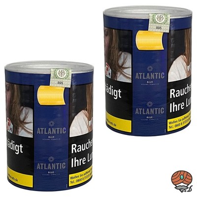 ATLANTIC Blue Tabak/Volumentabak/Stopftabak/Zigarettentabak Dose 2x 65g
