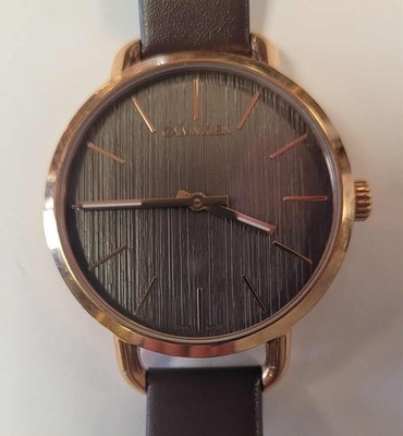 Calvin Klein K7B236G3 Women's Even Grey Dial Brown Leather Ladies Watch