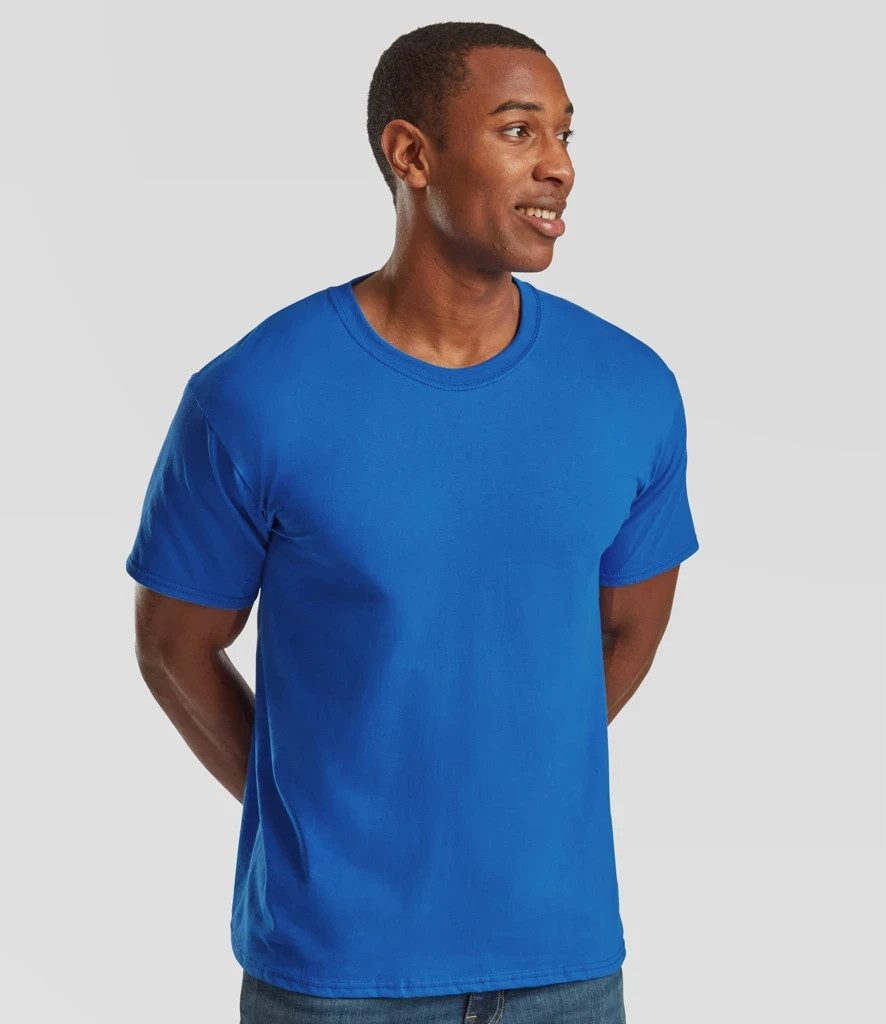 Camiseta de algodón Fruit of the Loom lisa en blanco para hombre y hombre camiseta de valor