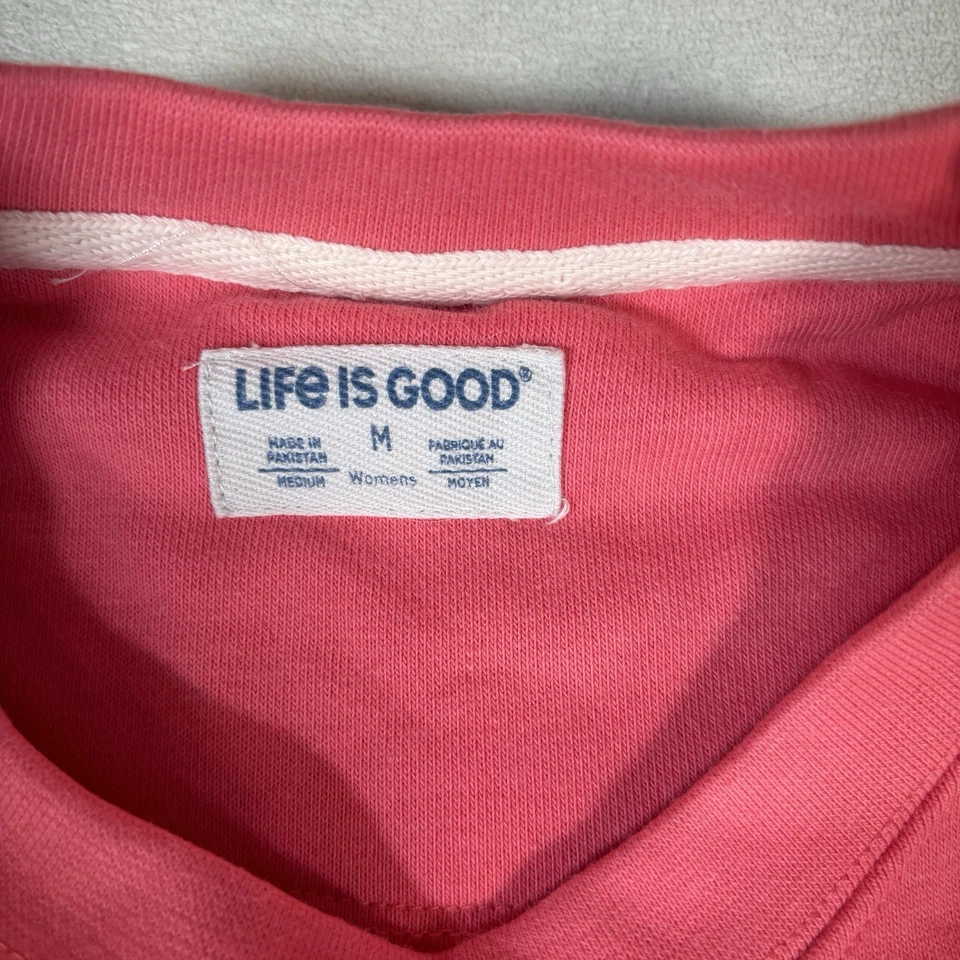 Sudadera Life Is Good para mujer talla mediana Jeep perro playa gráfico usada en excelente estado perro desaparecido Foto 3 de 4