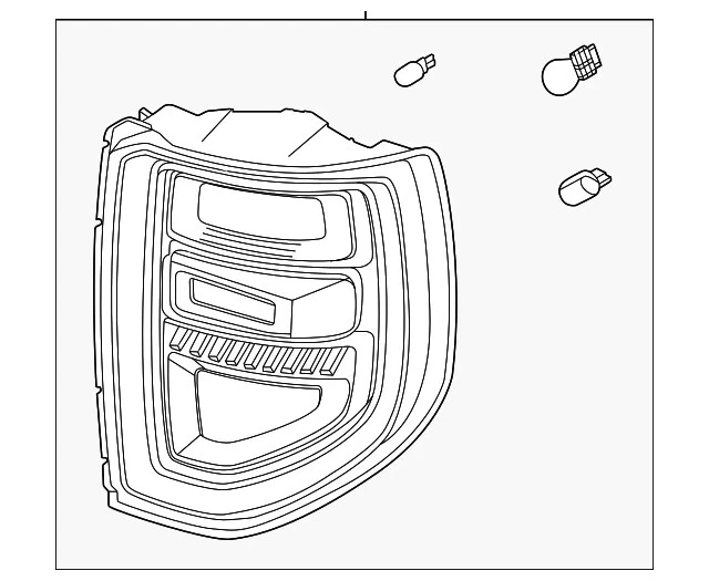 Luz trasera lado del conductor para Ford Bronco Sport 2021-2023 (N/P M1PZ-13405-A)