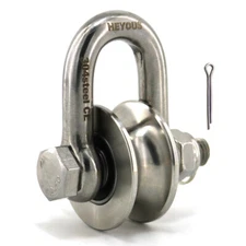 304 Stainless Steel U Groove Pulley Detachable Heavy Duty U Type Lifting Pulley