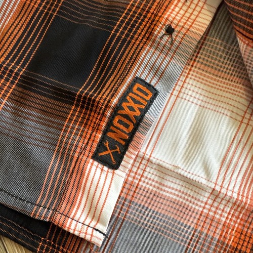 DIXXON FLANNEL Co Shirt Mens XS The Throttle Shadow Plaid Orange Bamboo Biker - Picture 4 of 9