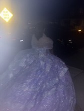 Purple Glitter quince Dress