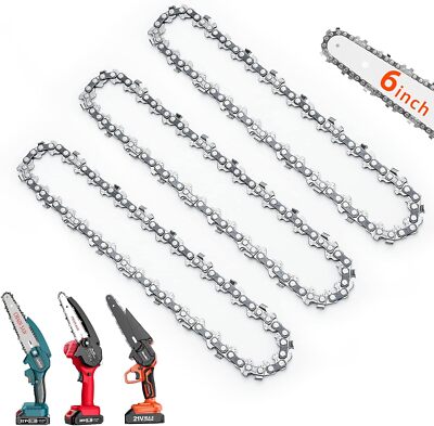 Mini Chiansaw 6 Inch Replacement Sägekette -Seesii 3 Pack 6 Inch Saw Chains