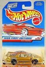 1998 Hot Wheels 653 First Editions 1640 Iroc Firebird Gold Wgdyr Black 5 Sp