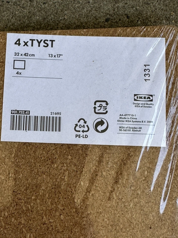 IKEA Cork Bulletin Board, All Purpose ,New Sealed Corkboard 11” X 17” Total of 4 - Image 4 of 4
