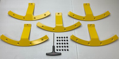 KMC XD Series XD827 Yellow Wheel Inserts 22X10 W/Screws (Set Of 5) 827MS220-YL