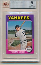 1975 Topps Mini Thurman Munson( #20) BVG9 BVG