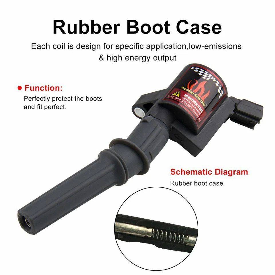 8 pacotes de bobinas de ignição para Ford Crown Victoria Lincoln Town Mercury Grand Marquis - Imagem 3 de 4