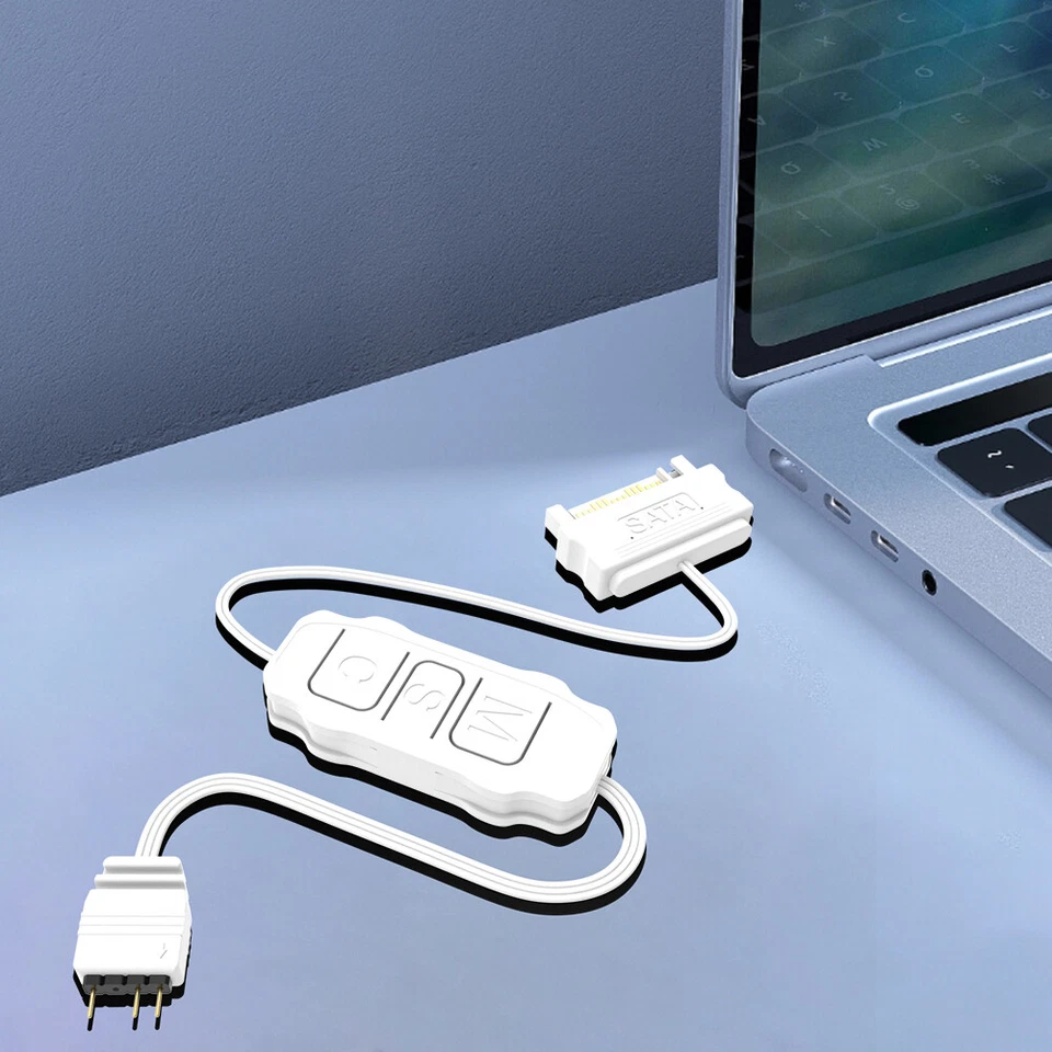 5V 3PIN ARGB Controller Solid RGB Sync Controller Cable Reusable for PC Case Fan - Image 4 of 4