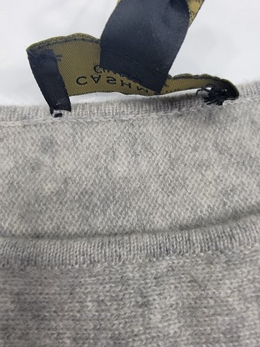 NEW Charter Club Women's Small Color Block 100% Cashmere Sweater Beige Gray NWT - Picture 11 of 13