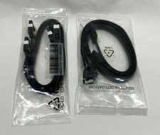 4 Black 16" SATA 3.0 DATA CABLES 6GB/s Straight and 90 Connectors - SEALED