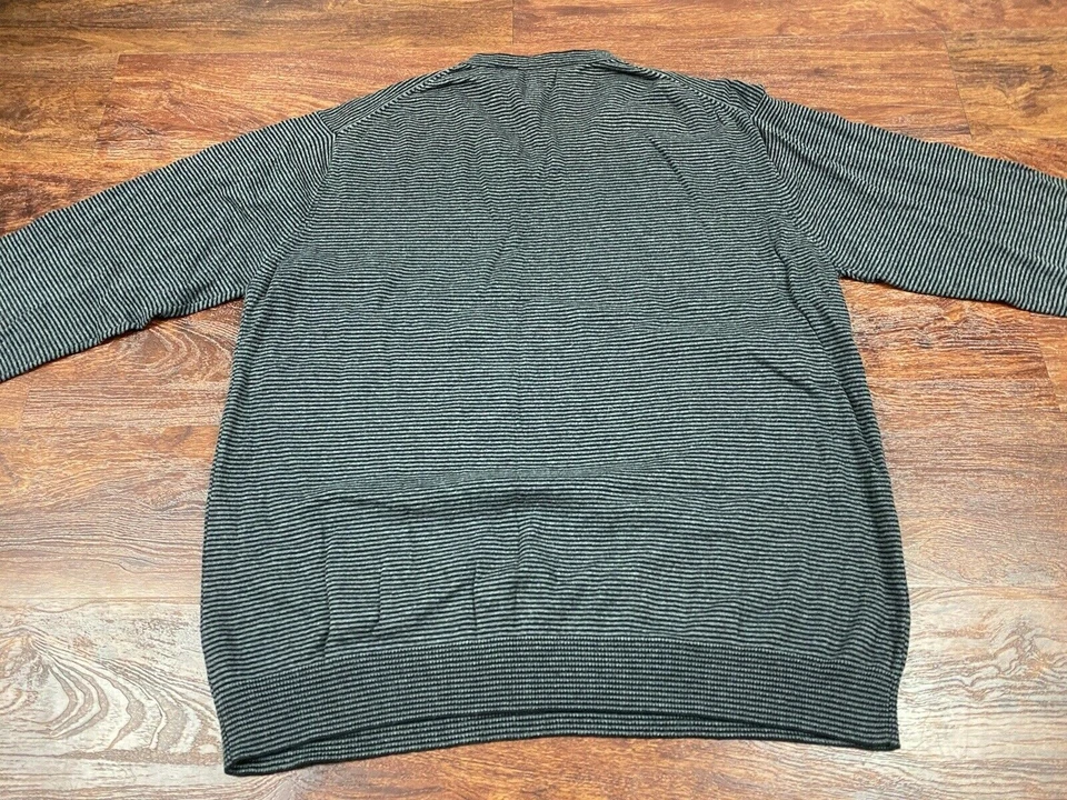 Suéter para mujer AXCESS negro/gris a rayas manga larga talla grande regular Foto 4 de 4