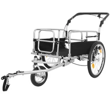 Bike Cargo Trailer Heavy Duty Bicycle Wagon Cart W/ Suspension 20" Wheel w/Hitch