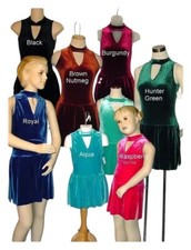 Wolff Fording Child Small Ice Skating Dress Dance Costume Jade or Raspberry New