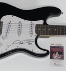 TAIME DOWNE SIGNED BLACK ELECTRIC GUITAR FASTER PUSSYCAT JSA COA — photo 2