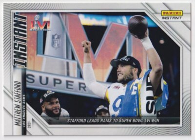2022 Panini Instant Matthew Stafford SUPER BOWL LVI WIN /346 Rams #264 SP