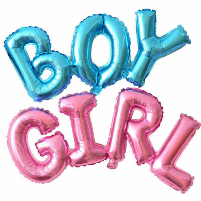 Große Babyparty Luftballons Junge oder Mädchen Folie Gender Reveal Party Deko