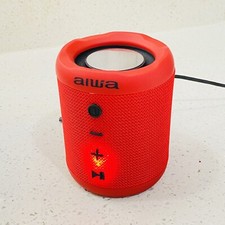 AIWA Exos Go AI6001 Wireless Waterproof Bluetooth Speaker Red w Charging Cord