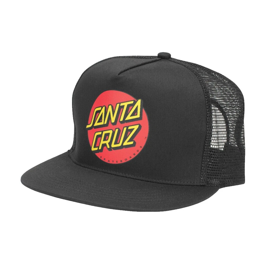 Santa Cruz Black Adjustable Hats for Men