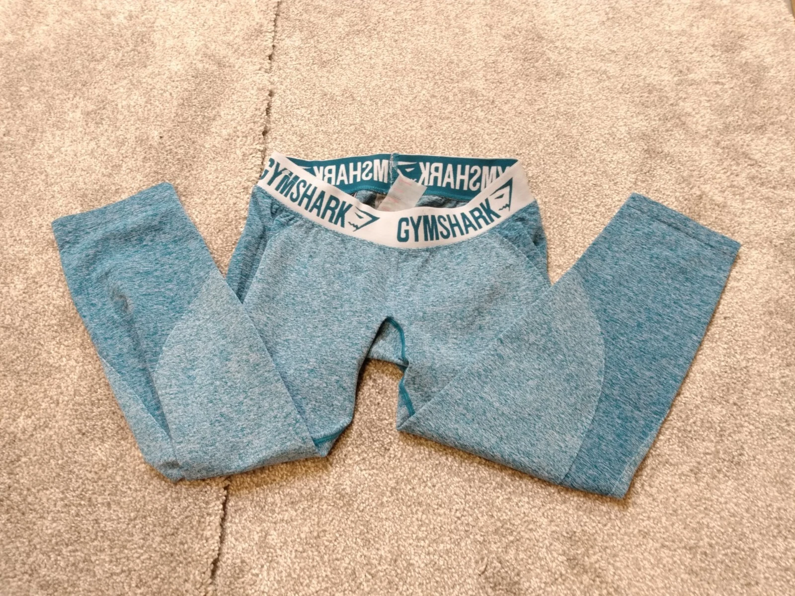 gymshark flex seamless heather teal leggings