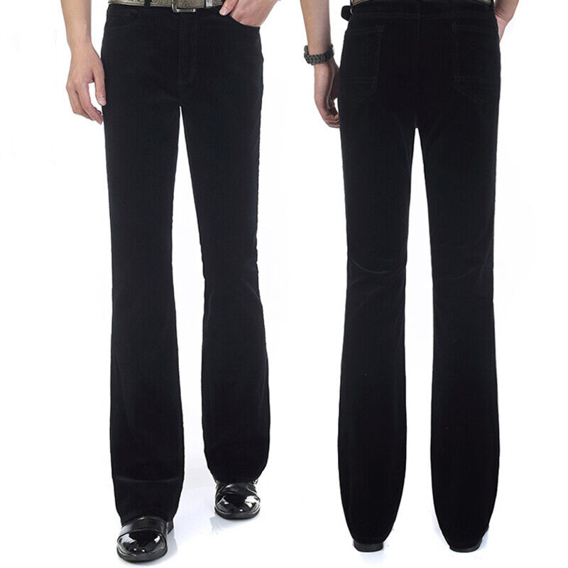 Mens Corduroy Bell Bottom Flared Pants 60s 70s Retro Bootcut Mens Corduroy Bell Bottom Flared Pants 60s 70s Retro Bootcut