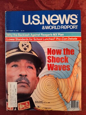 U S NEWS World Report Magazine October 19 1981 Anwar Sadat Asassinated Egypt