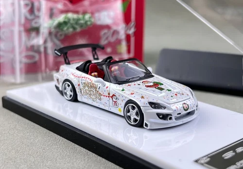 MicroTurbo MT 1:64 Honda S2000 Spoon 2024 Christmas Edition alloy car model - Picture 2 of 11