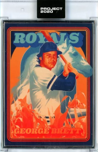 TOPPS PROJECT 2020 GEORGE BRETT BY TAYLOR ARTIST PROOF AP 4/20 Silver Frame #175