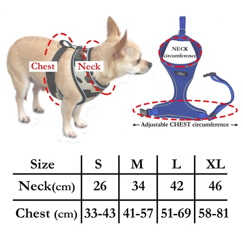 Dog Harness Puppy Pet Soft Adjustable Comfortable Reflective Breathable Vest - Picture 47 of 74