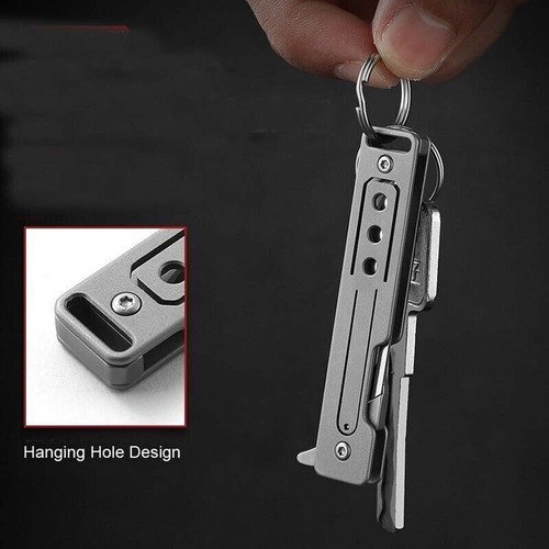 Mini Taschen Klapp Allzweckmesser Skalpell Klinge Outdoor Camping Schlüsselanhänger Werkzeuge - Bild 5 von 14