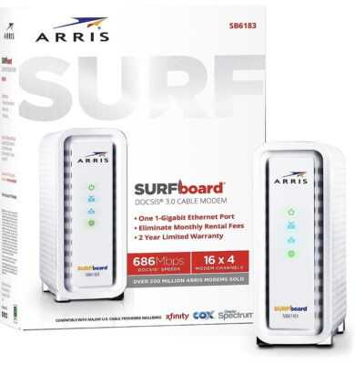 Arris SURFboard (16x4) DOCSIS 30 Cable Modem SB6183