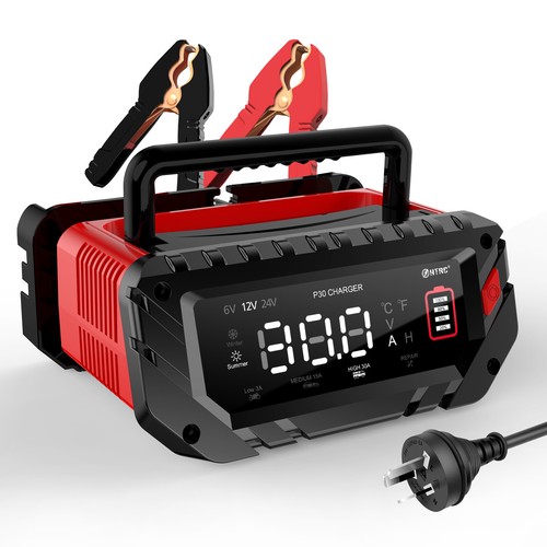 30A Smart Battery Charger 6V12V-24V for Lead Acid LiFePo4 AGM GEL Battery Repair - Picture 2 of 11
