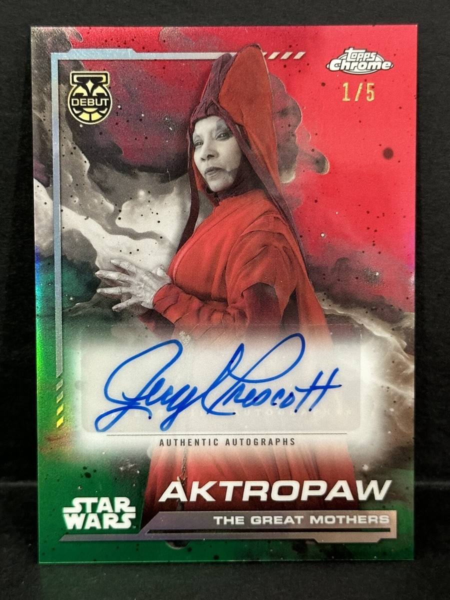 2024 Topps Chrome Star Wars Aktropaw Debut Auto Dathomir Red
