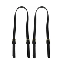 2x Black Adjustable Shoulder Strap PU Leather Purse Handles for Crossbody C82