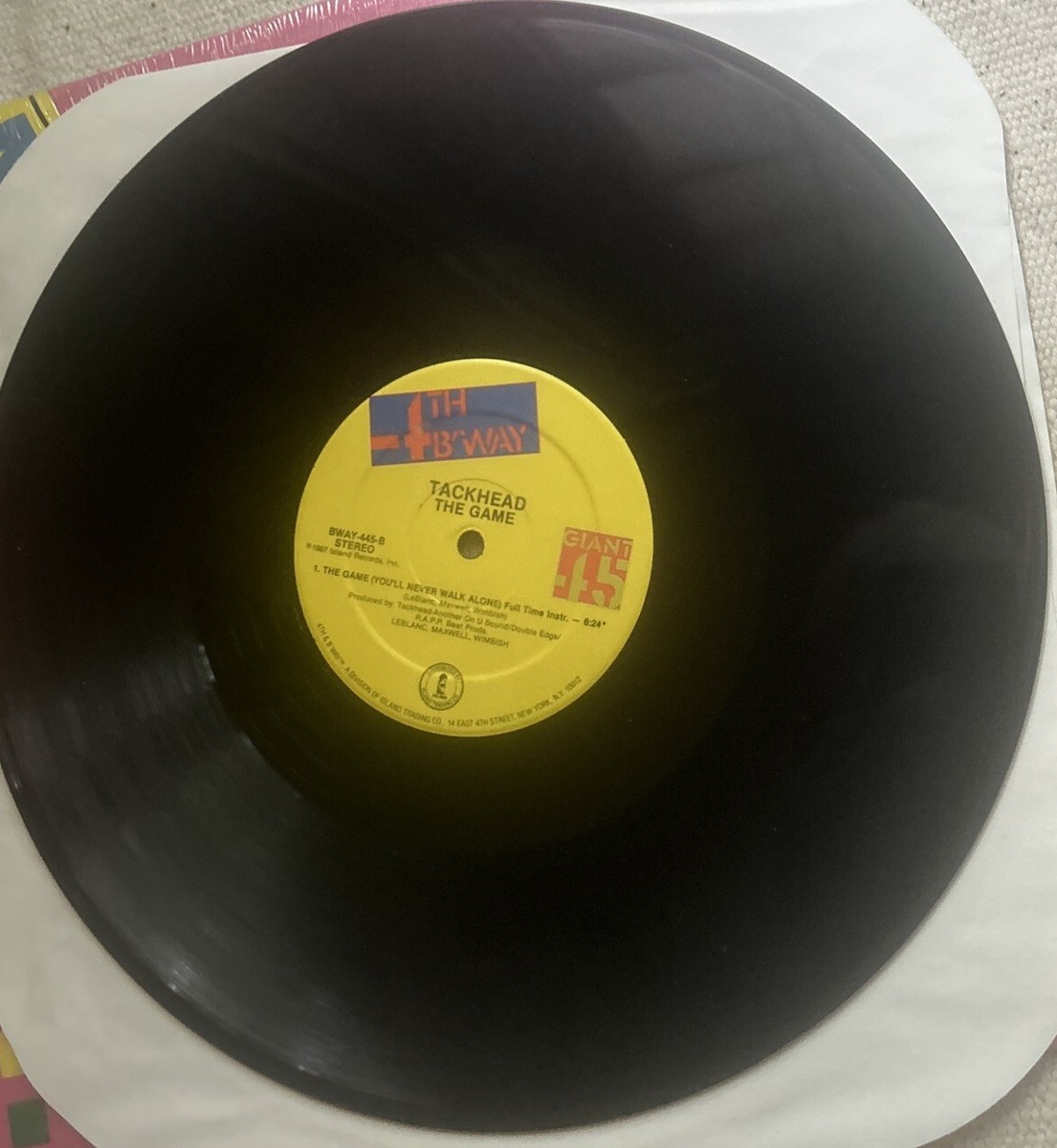 TACKHEAD-The Game 12” 45 3 Track Single | eBay