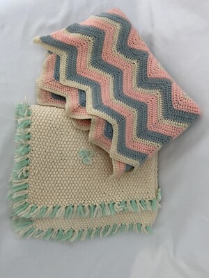 Baby Blanket How To Sew Two Blankets Together By Hand Vtg Hand