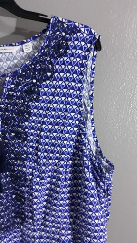NEW-WOMAN'S ISSAC MIZRAHI LIVE LONG SUMMER BLUE MAXI DRESS.EMBROIDERY.SZ 24W - Picture 3 of 9