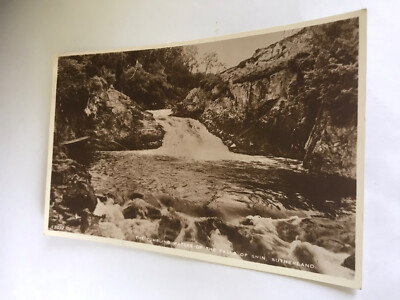 The Tumbling Waters Of The Falls Of Shin. Sutherland.  1936 Posted Postcard