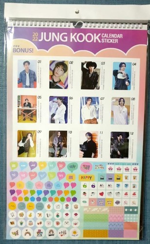 Calendario de pared de fotos BTS Jungkook año 2022 K-POP JK-2112 - Imagen 2 de 3