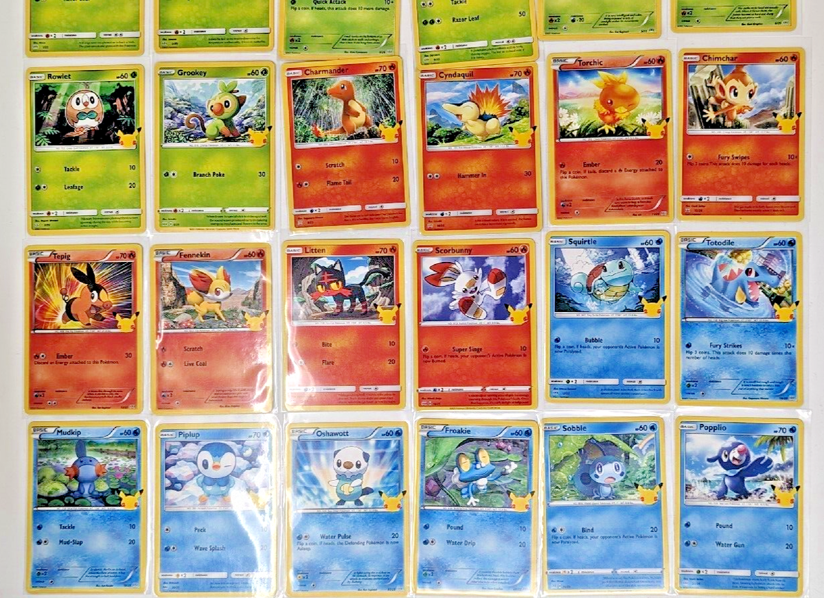 Full Set 25 POKEMON CARDS McDonalds 2021 Promo NON HOLO 25th