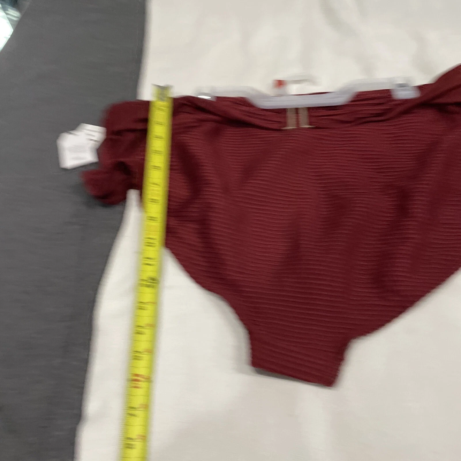 Bas de bikini femme Time and Tru 3XL marron Supreme taille haute taille U neuf