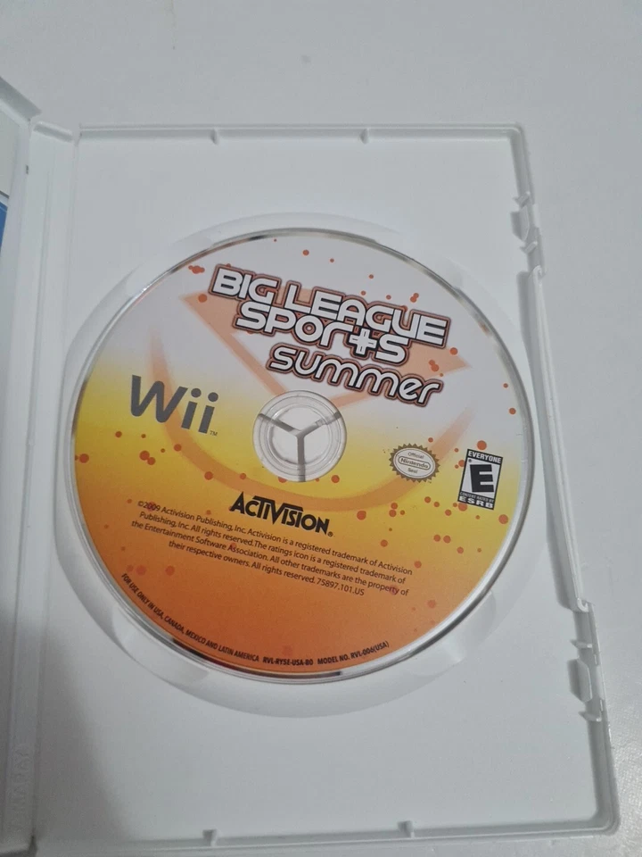 Big League Sports Summer Game Complete w/Manual/Case & Tested For Wii. - Image 3 of 4