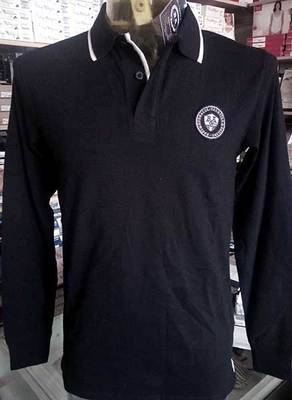 Männer Polo Baci & Abbracci Lange Ärmel mit Logo Nähen, Druck Hals Art. BAM1933