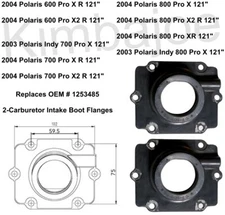 2003 2004 Polaris 600 700 800 Pro-X 2 Listed 2 Carb Intake Boot Flanges 1253485