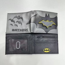 NEW Batman logo Cartoon PU Leather With Card Holder Bi-Fold Purse Wallets
